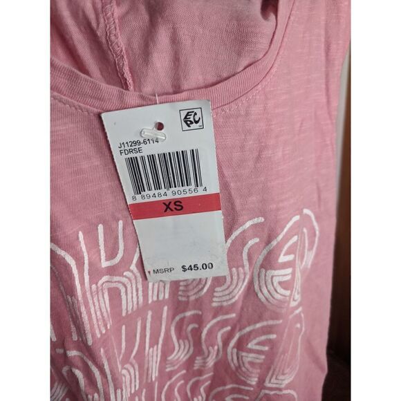 NWT Junk Food Clothing Sunkissed Beach Graphic Tank Barbie Pink Medium M - Picture 4 of 4